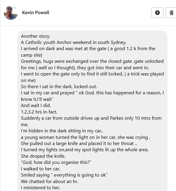 Kevin Powell's miracle story shared on March 2025.