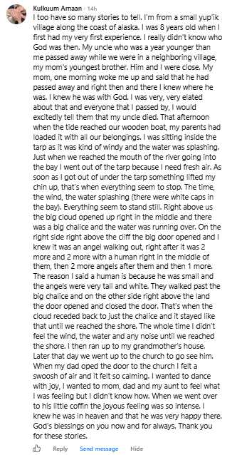 Kulkuum's miracle story shared with me in October 2026.
